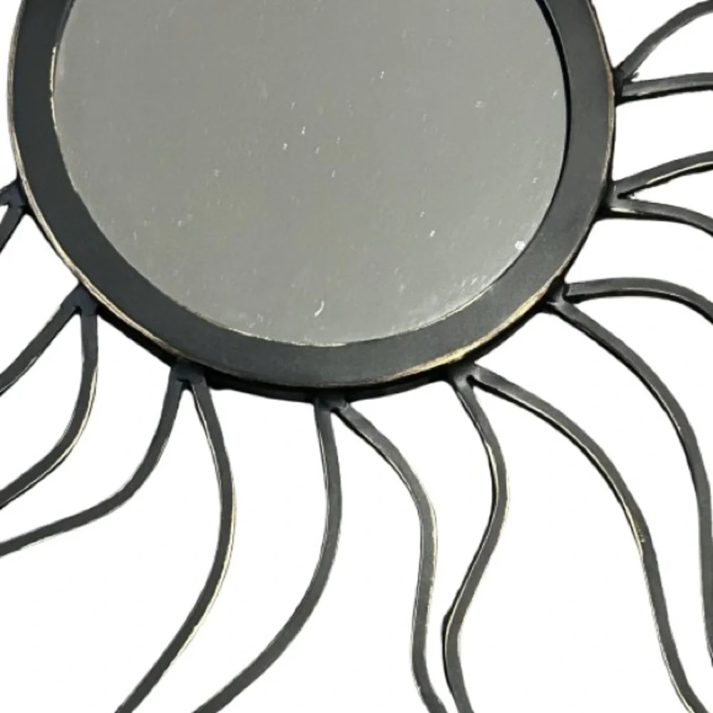 Retro 90s Style Celestial Sun Mirror Whimsigoth Metal Wall Decor Y2K Witchy